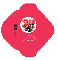 Конверт для денег сборный "С днем рождения", 8*17см, 5шт