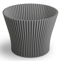 Кашпо Don-Plast Lotos d19 h16,3см 3,26л пластик серый