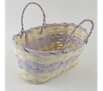 Корзина (бамбук) d25*18*h11*hh19см овал сиреневый