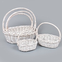 Корзина (ива) d45*36*h15*hh41см овал белый