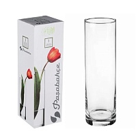 Ваза из стекла Флора d7.5*h26,5см (в коробке) 