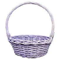 Корзина (ива) d25*25*h10*hh30см круг сиреневый