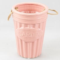 Ваза декоративная h24,5см керамика розовый