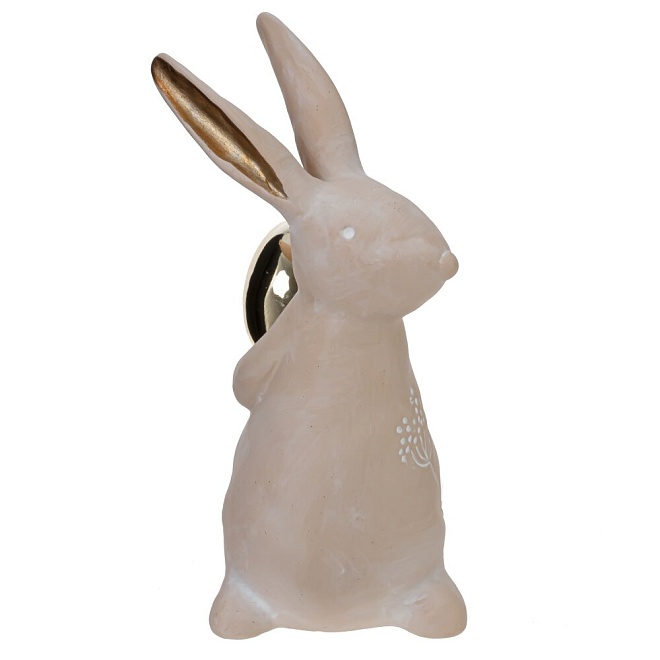 Сувенир Заяц (керамика), h8*7*15см бежевый