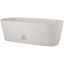 Ящик балконный Amsterdam 40*17 h13.3см 5.33л с поддоном пластик белоснежный жасмин