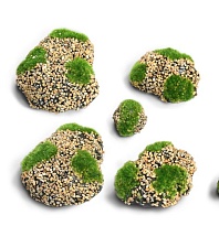 Набор Мох Камни 6шт микс