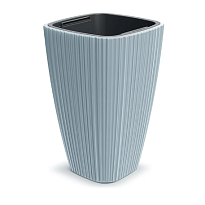 Кашпо Prosperplast ORO 39*39 h60см 20л с вкладкой пластик светло-серый