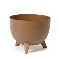 Кашпо Lamela Рома ЭКО на ножках d47 h26,5см 31,5л с вкладкой пластик натуральное дерево