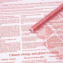 Пленка матовая 60см 200гр Газета деловая красный