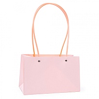 Пакет для цветов 10*13*22см розовый матовый 