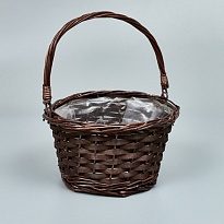 Корзина (ива) d22*h12см круг коричневый