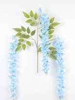 Глициния искусственная 3 ветки  h108см голубой