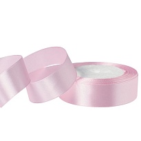 Лента атласная 25мм*25ярд бело-лиловый