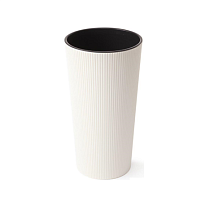 Кашпо Lamela Лилия ECO Джампер d19 h36,4см 4л с вкладкой пластик кремовый