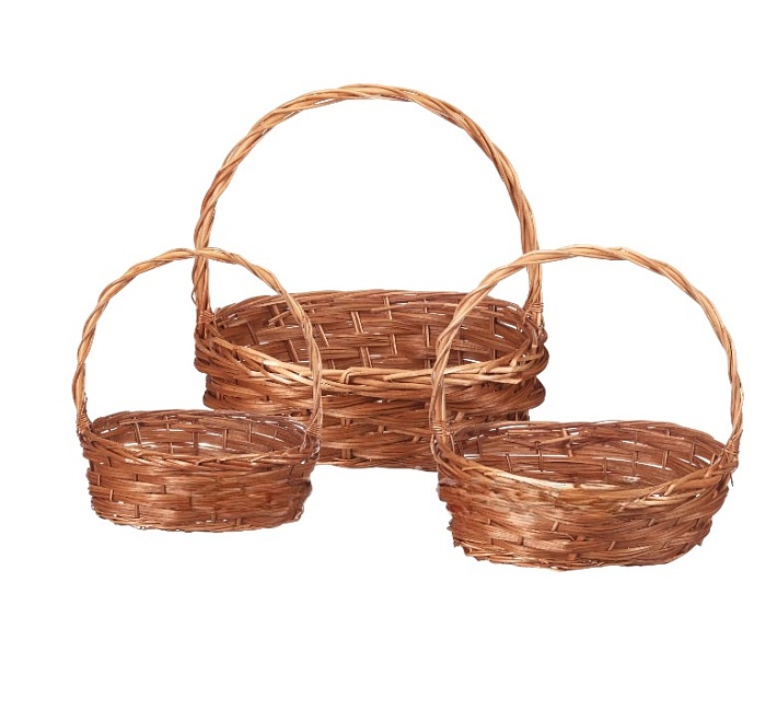 Корзина (ива) d40*30*h14*hh39см овал коричневый