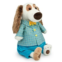 Мягкая игрушка Бартоломей в голубой рубашке и брюках h27см