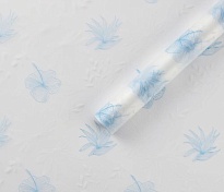 Пленка матовая 58см*10м 50мкр Цветущая магия нежно-голубой 