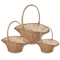 Корзина (ива) d60*50*h24*hh54см овал натуральный