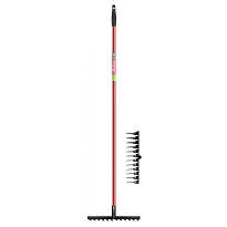 Грабли стальные 36 h148см 12 витых зубьев металлический черенок 