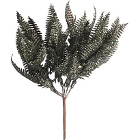 Ветка декоративная с глиттером h20см пастельно-зеленый