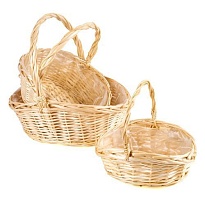 Корзина (ива) d21*h10*hh21см овал натуральный