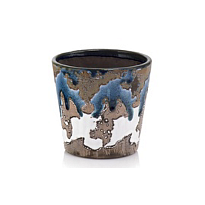 Кашпо Polnix Vintage d18 h17см керамика под старину синий 