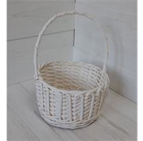 Корзина (ива) d22*11*hh27см круг белый
