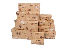 Коробка НГ 19*13*8см Мишки 