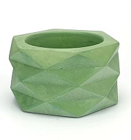 Горшок VipSet Ромбы d10 h5,5см 0,15л гипс зеленый