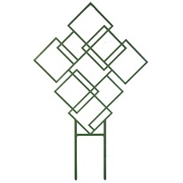 Опора для растений Квадраты 29,9*46см пластик зеленый