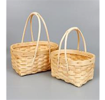 Корзина (береста) d21*15.5*h11*hh22см овал натуральный