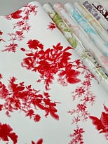 Пленка матовая 58см*10м 65мкр Весенний букет красный