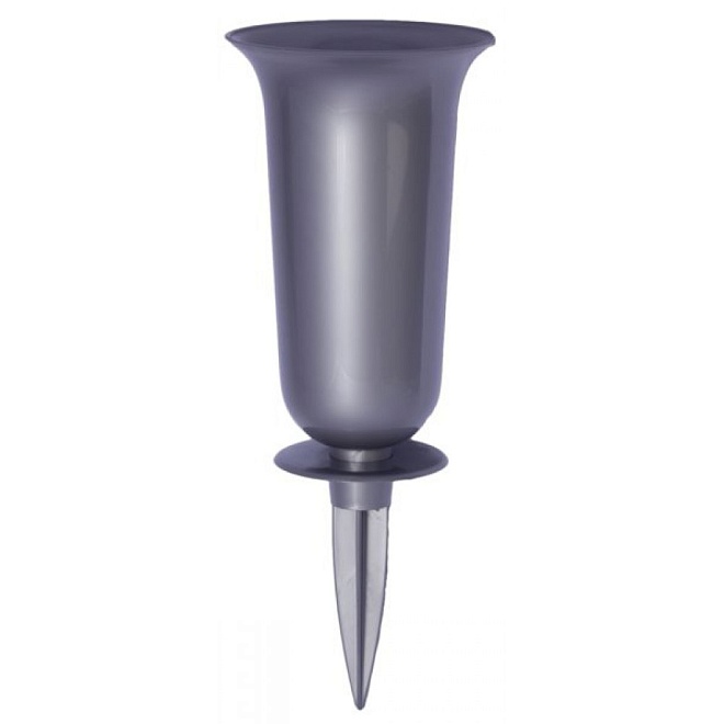 Вазон пластик Dama на пике d14,5 h37см 1,6л графит