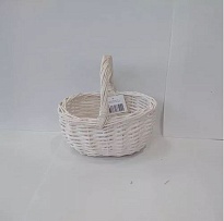 Корзина плетеная (ива) d23*19*h12*hh23см белый