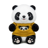 Мягкая игрушка Панда в желтом свитере h25см