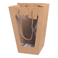 Пакет для цветов  Окно 37*28*17см крафт