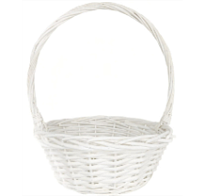 Корзина (ива) d38*h13*hh38см круг белый