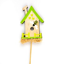 Вставка Домик с пчелками 5,8*8*20см зеленый 