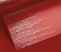 Пленка матовая 57*57см Серебряный дождь 15 листов винный