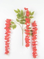 Глициния искусственная 3 ветки  h108см красный