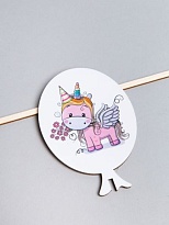 Вставка Шар Единорожка d7,5*h10,5см микс