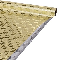 Пленка блестящая, 50см*5м, Клетка золотой