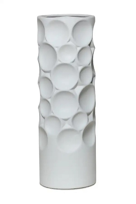 Ваза декоративная h41см керамика белый