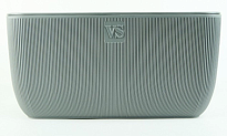 Ящик балконный Фабио VipSet 37,8*19 h17см 9.5л с дренажной системой пластик серый