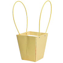 Пакет для цветов 9*13*15см желтый