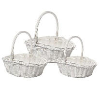 Корзина (ива) d33*23*h13*hh30см овал белый