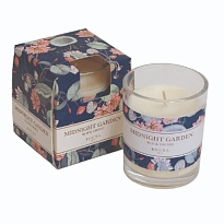 Свеча в стакане Roura 130г аромат Полуночный сад