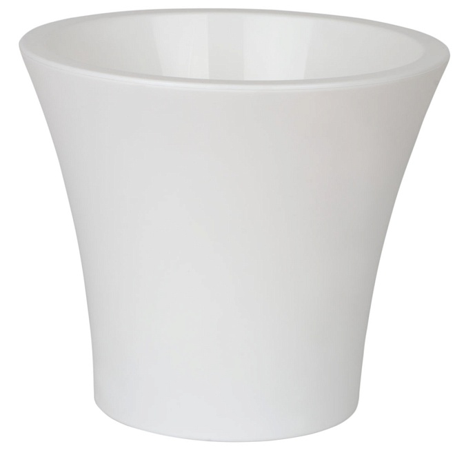 Кашпо Сити d25 h22,5см 6л с вкладкой пластик белый