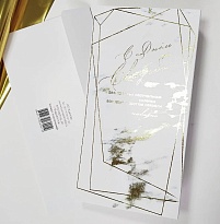 Конверт для денег "В День Свадьбы", 10*19см, фольгированный