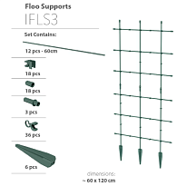 Опора для растений IFLS3 d60см h120см зеленый